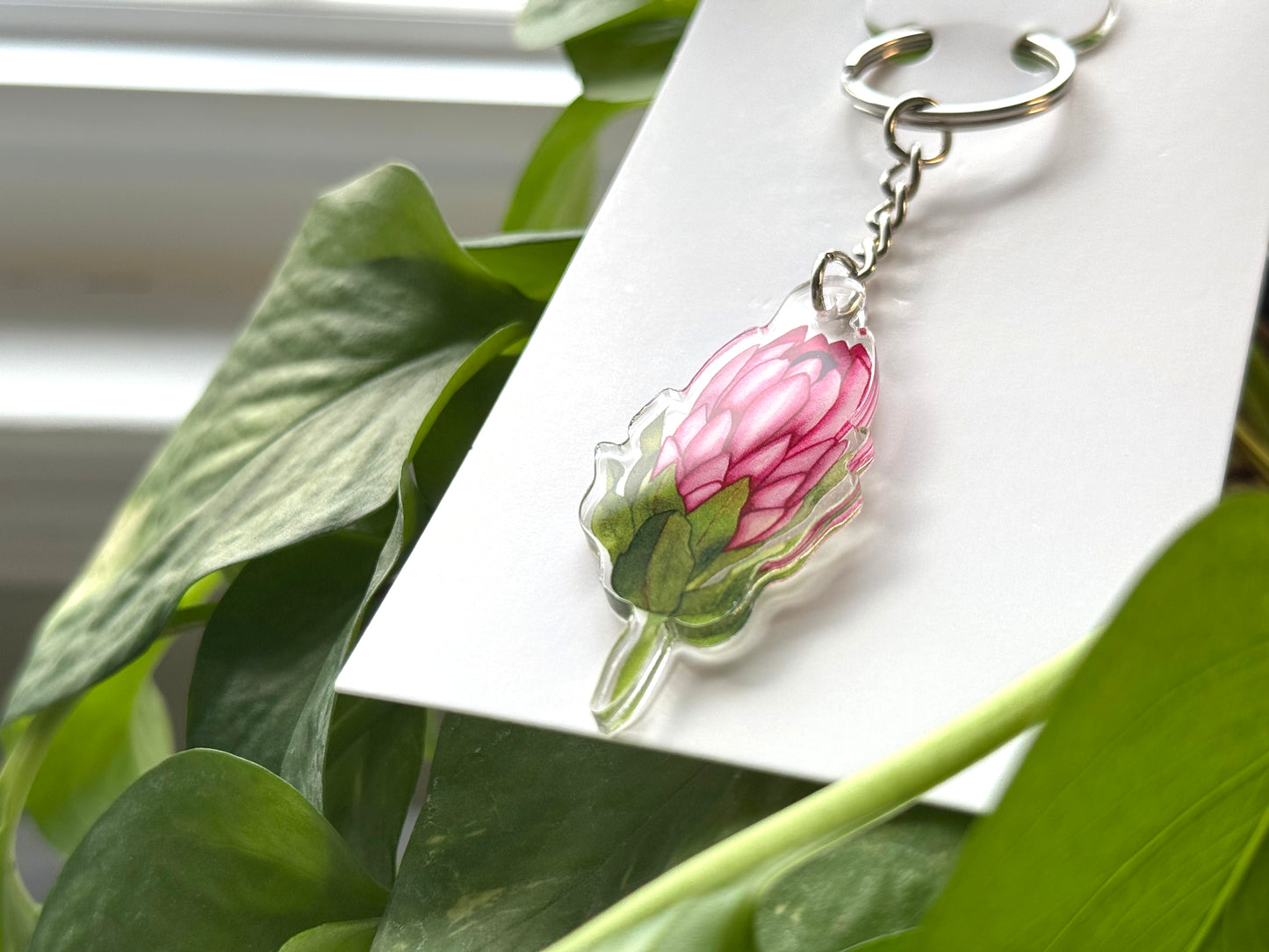 Protea Keychain
