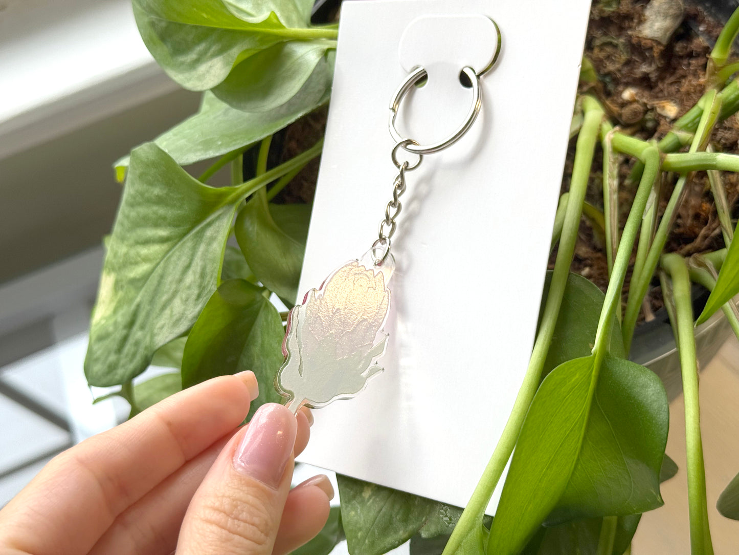 Protea Keychain