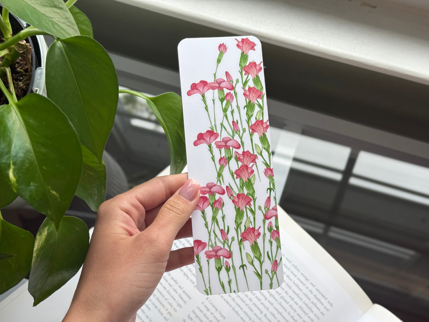 Mini Carnations Bookmark