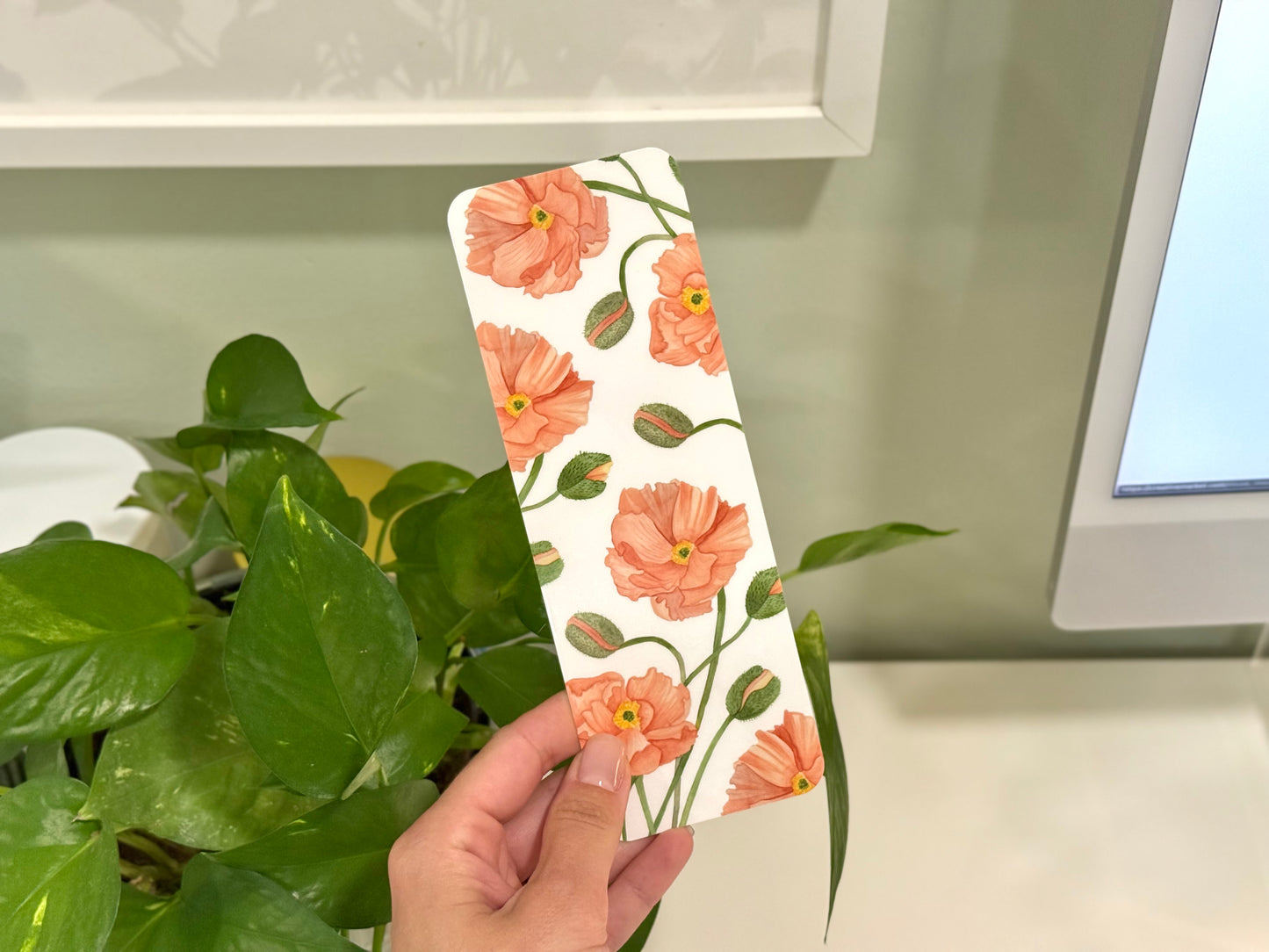 Blush Poppy Bookmark