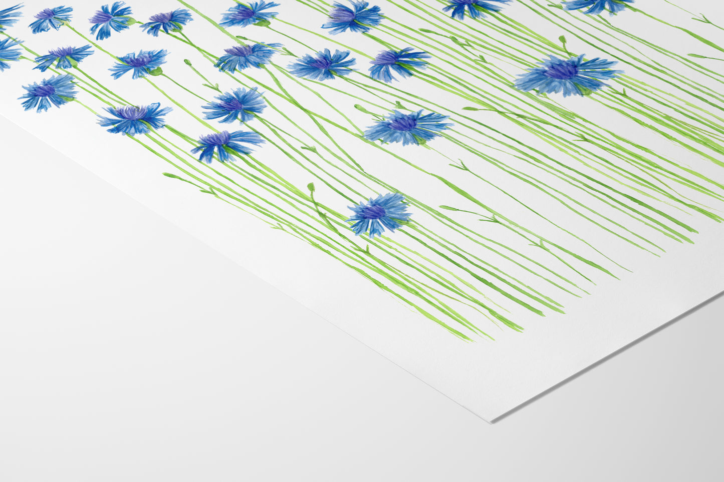 Blue Cornflowers Print