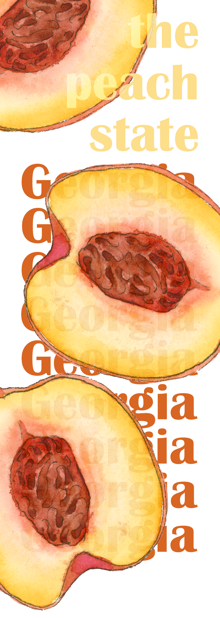 The Peach State GEORGIA Bookmark