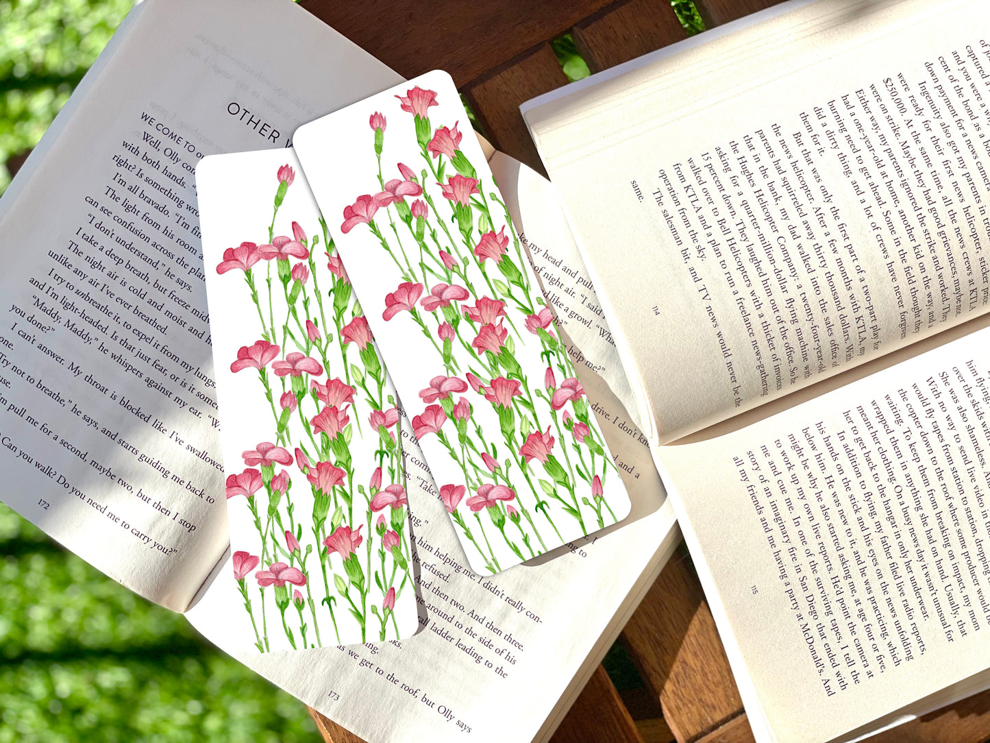 Mini Carnations Bookmark