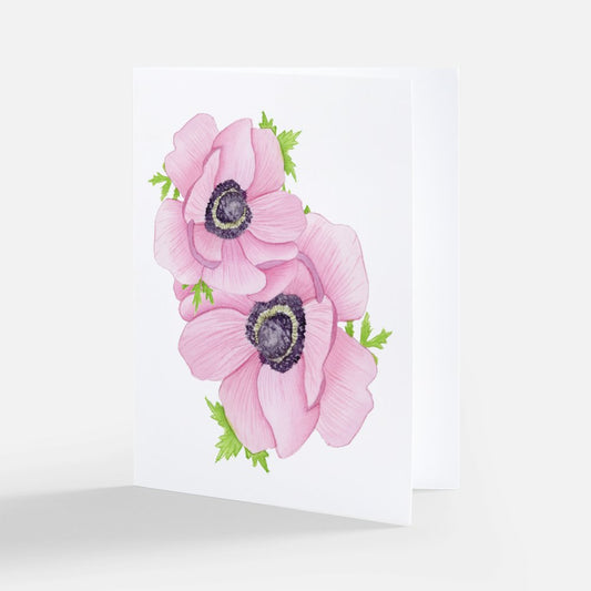 Pink Anemone Notecard