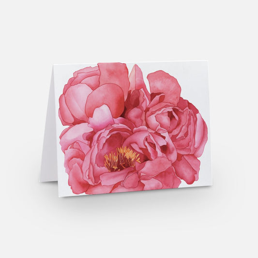 Pink Peonies Notecard