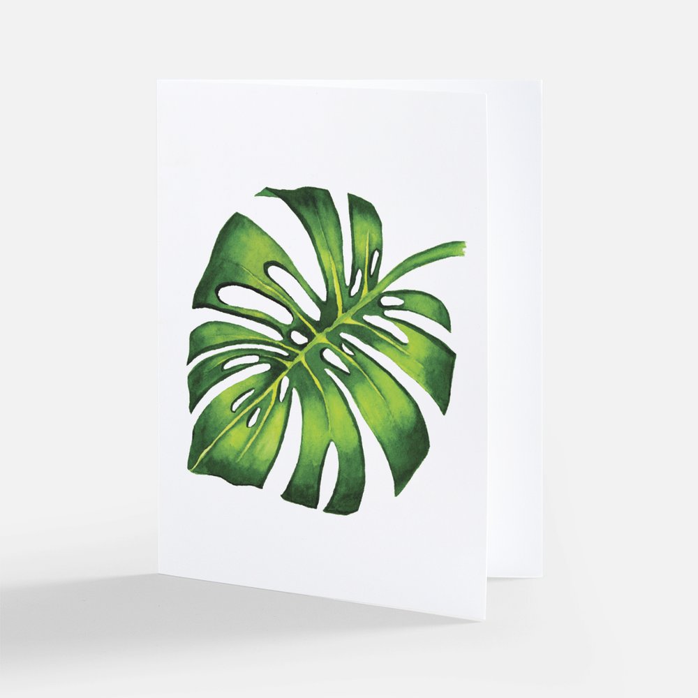Monstera Leaf Notecard
