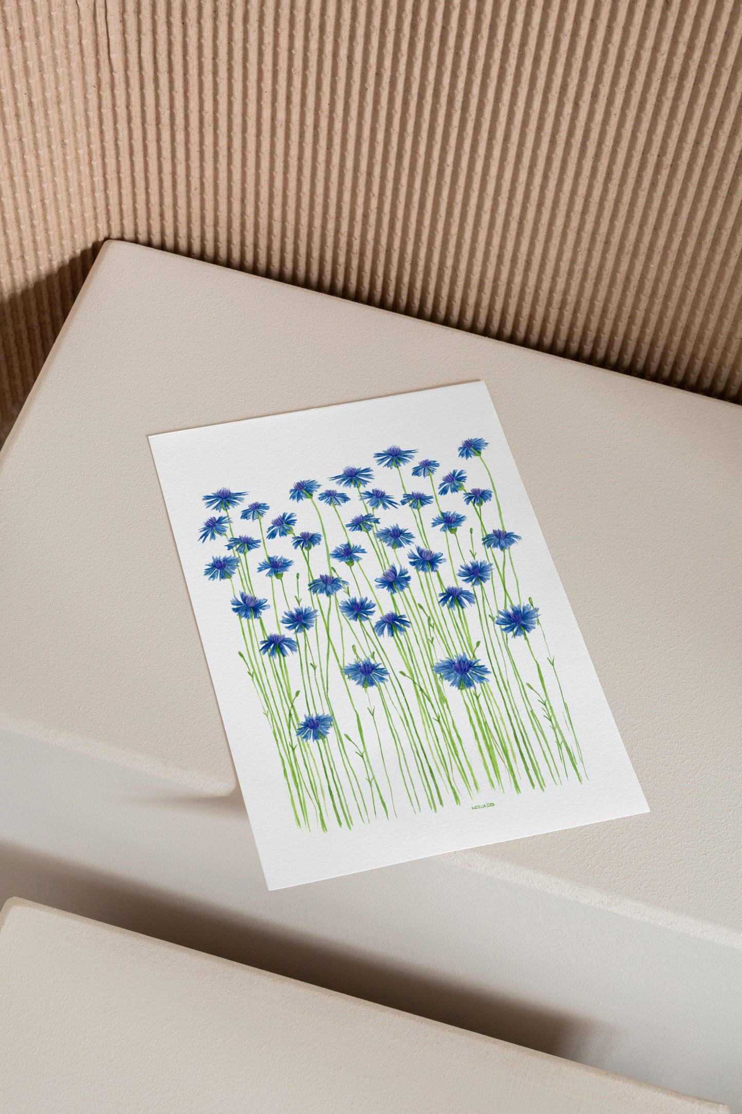 Blue Cornflowers Print