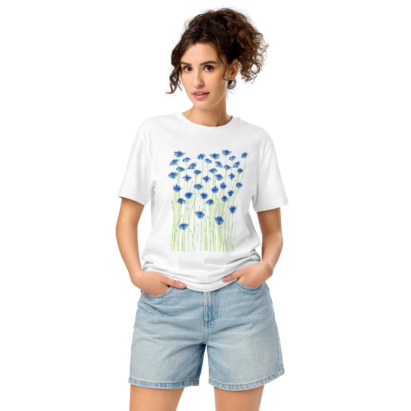 Blue Cornflowers Organic Tee