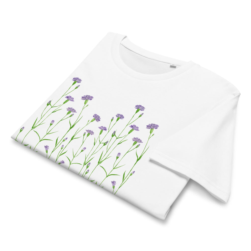 Purple Carnations Organic Tee