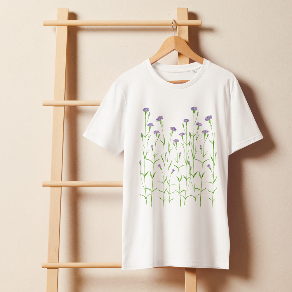 Purple Carnations Organic Tee
