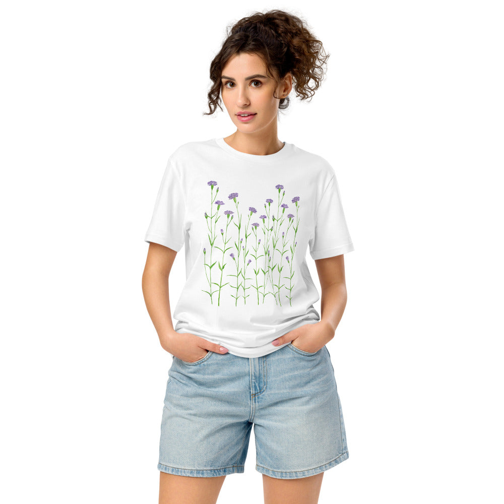 Purple Carnations Organic Tee
