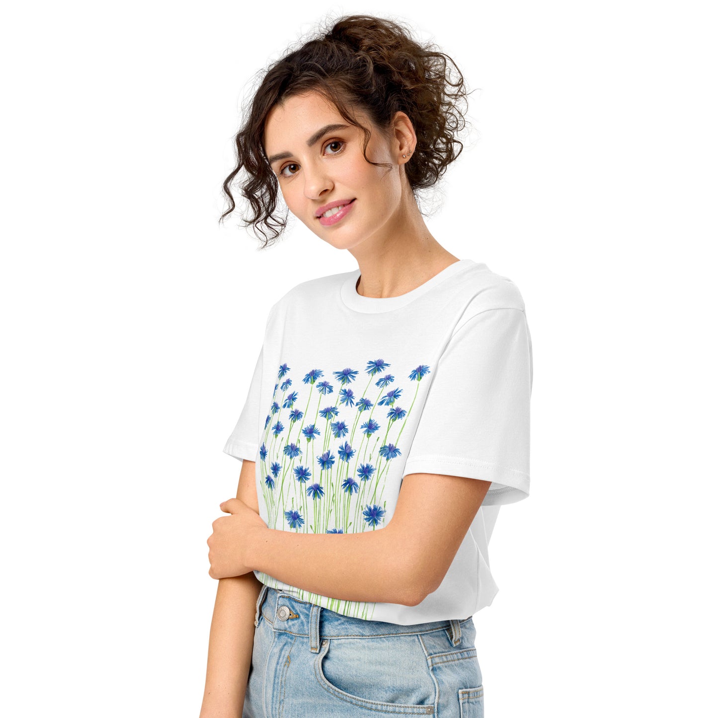 Blue Cornflowers Organic Tee