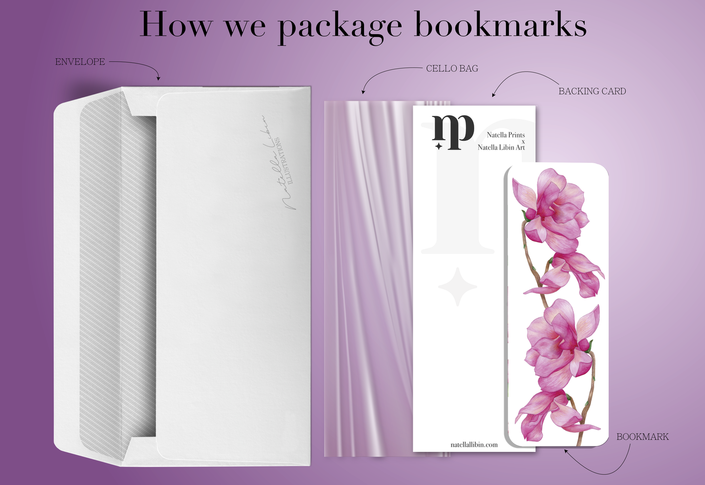 Orange Cosmos Flower Bookmark