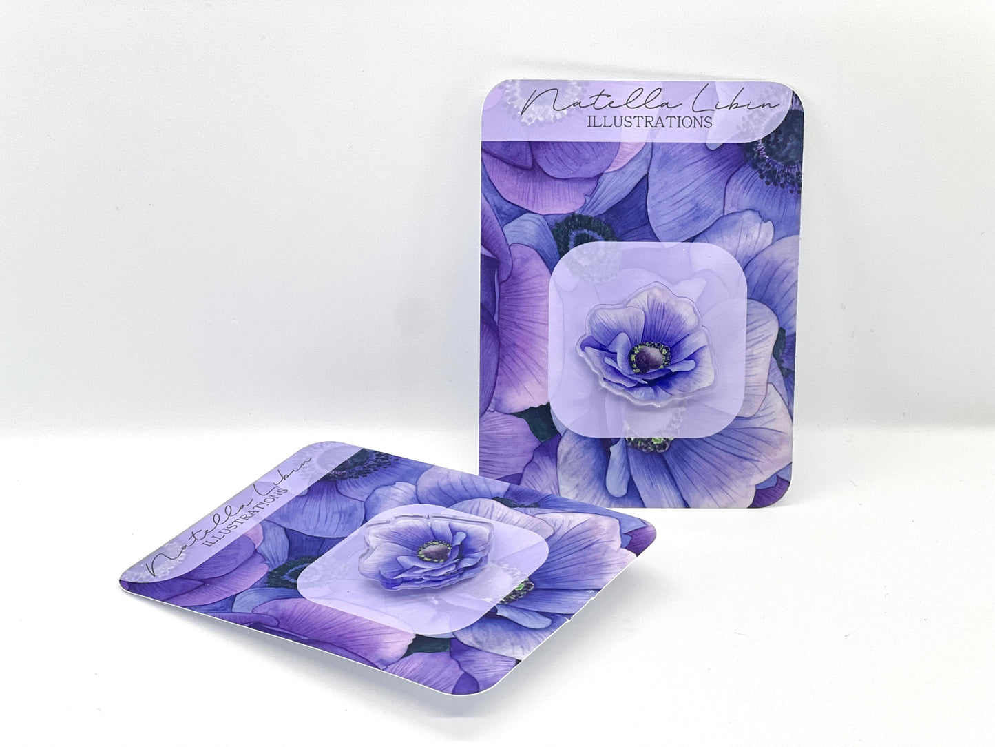 Anemone Flower Acrylic Pin