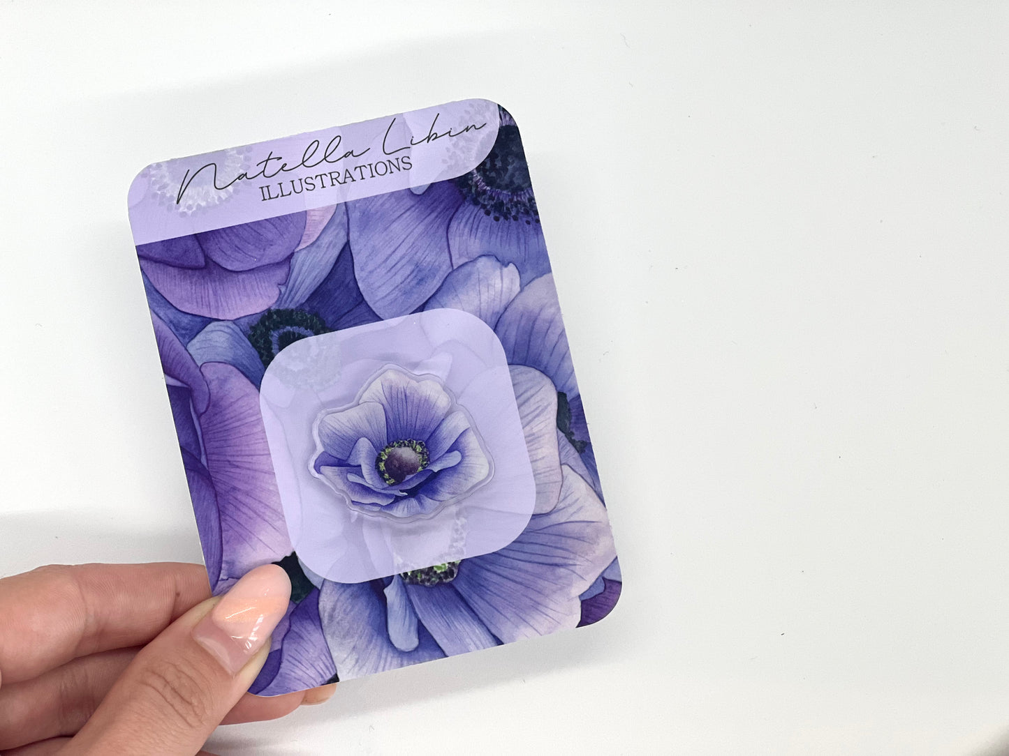Anemone Flower Acrylic Pin