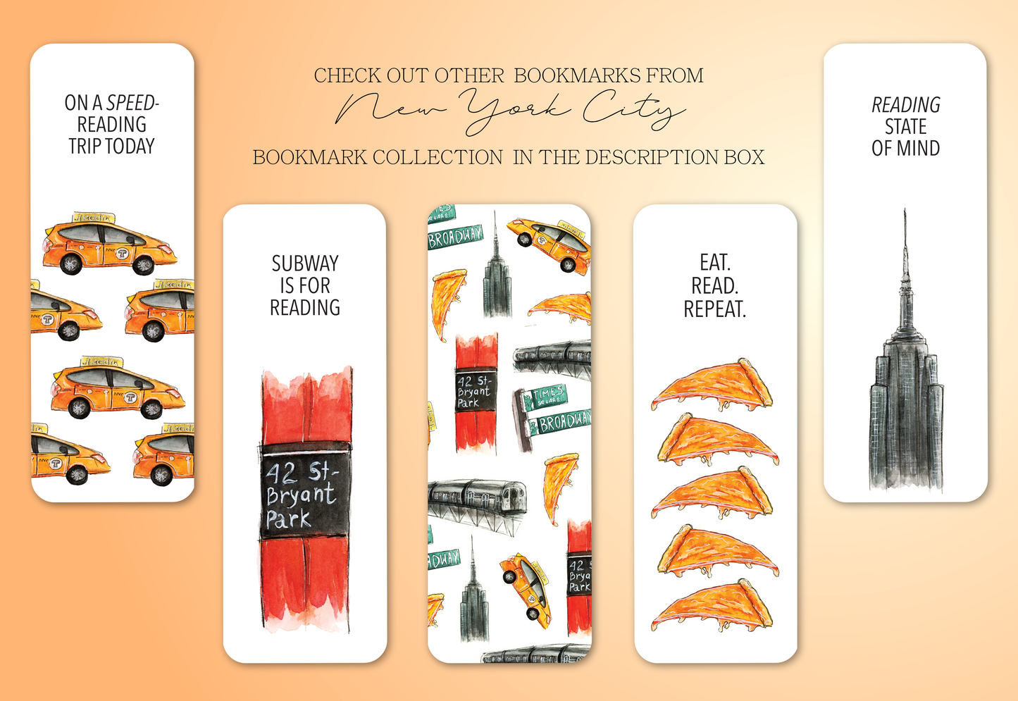 Pizza Slices Bookmark