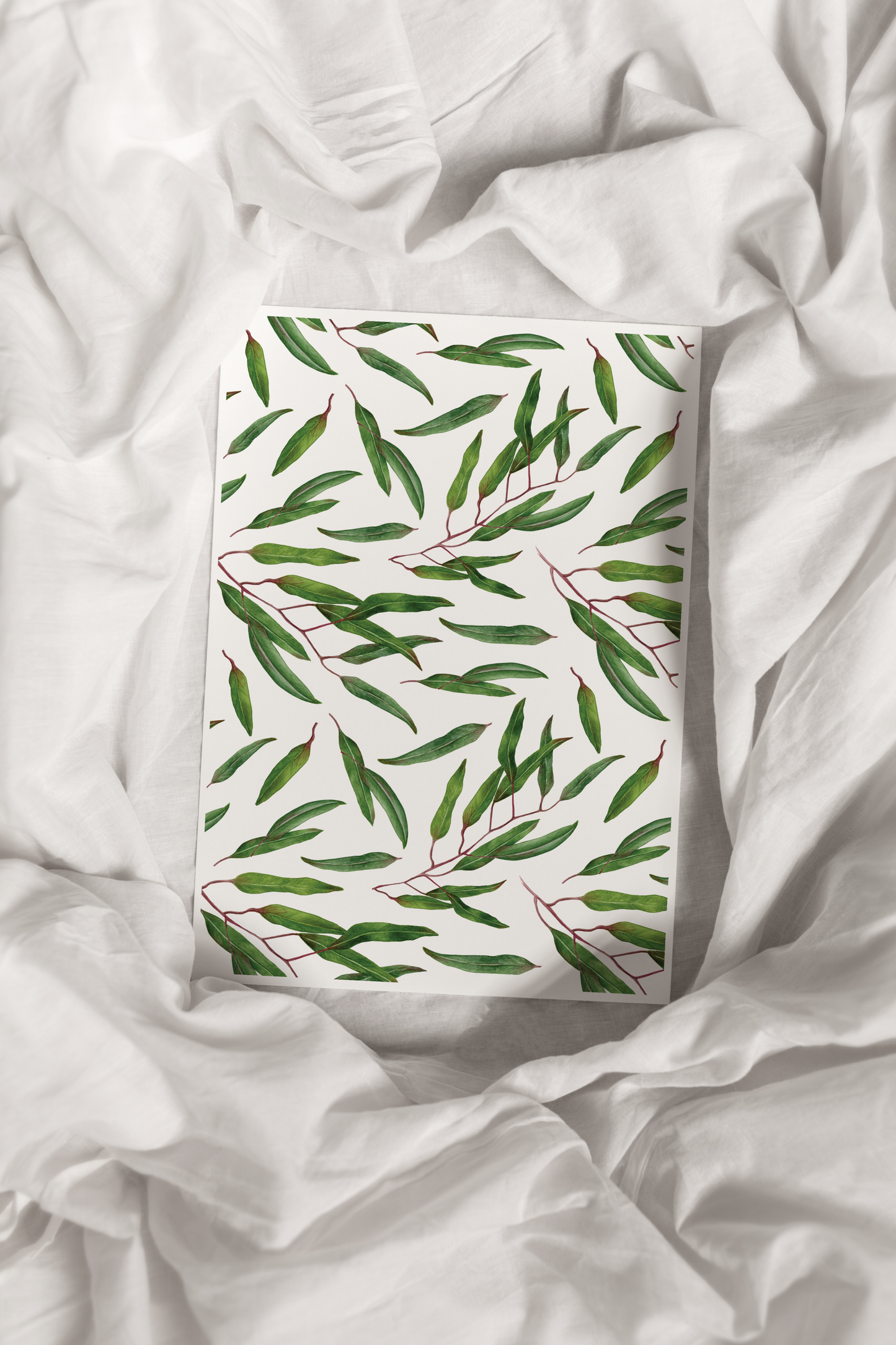 Leaves Branch Pattern Print