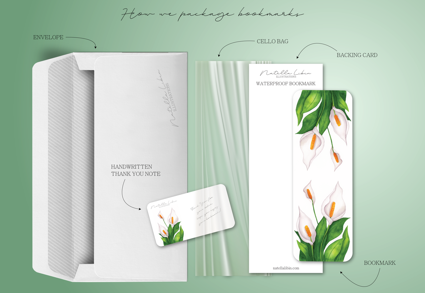 Monstera Pair Bookmark | Natella Libin