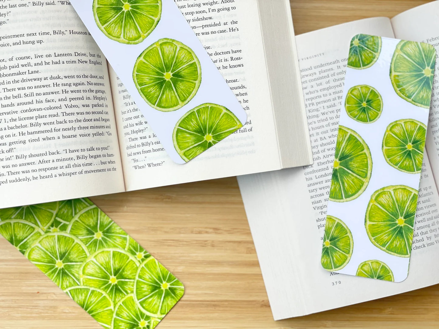 Lime Bookmarks Set