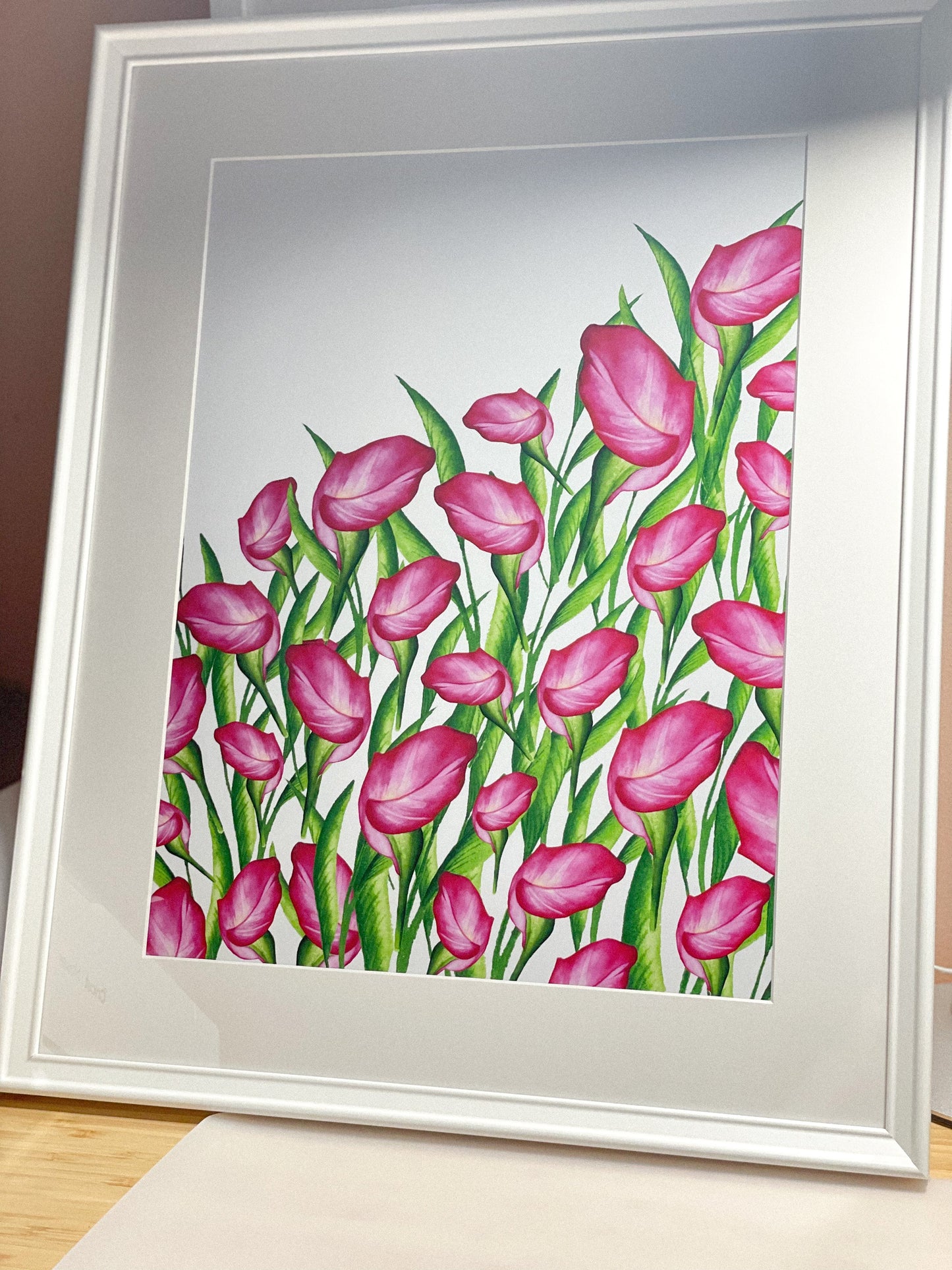 Pink Calla Lilly Field Print