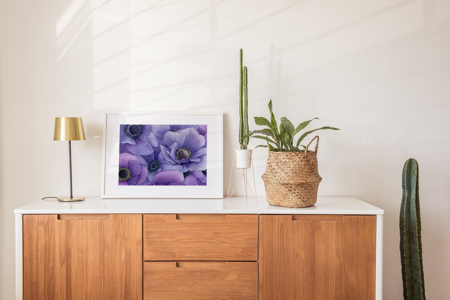 Purple Anemones Print
