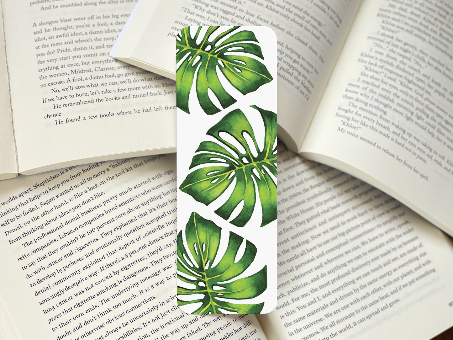 Monsteras Pattern Bookmark