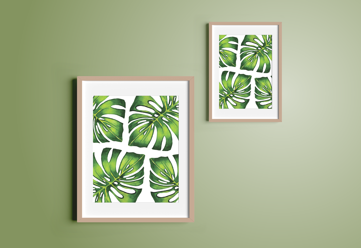 Monsteras Pattern Print | Natella Libin