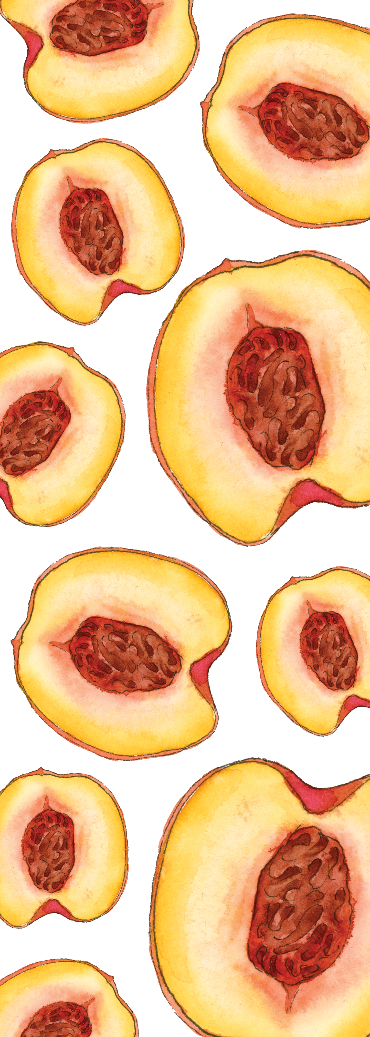Peaches Pattern Bookmark