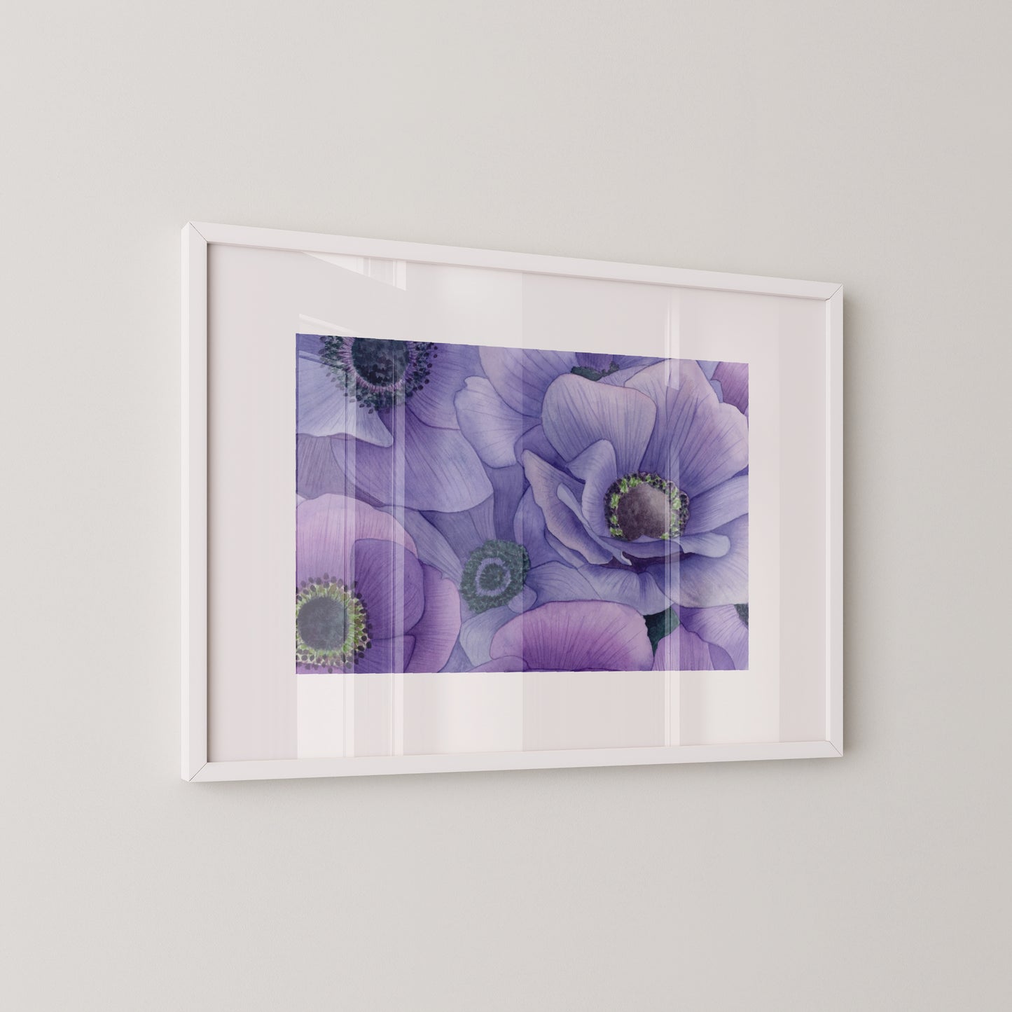 Purple Anemones Print