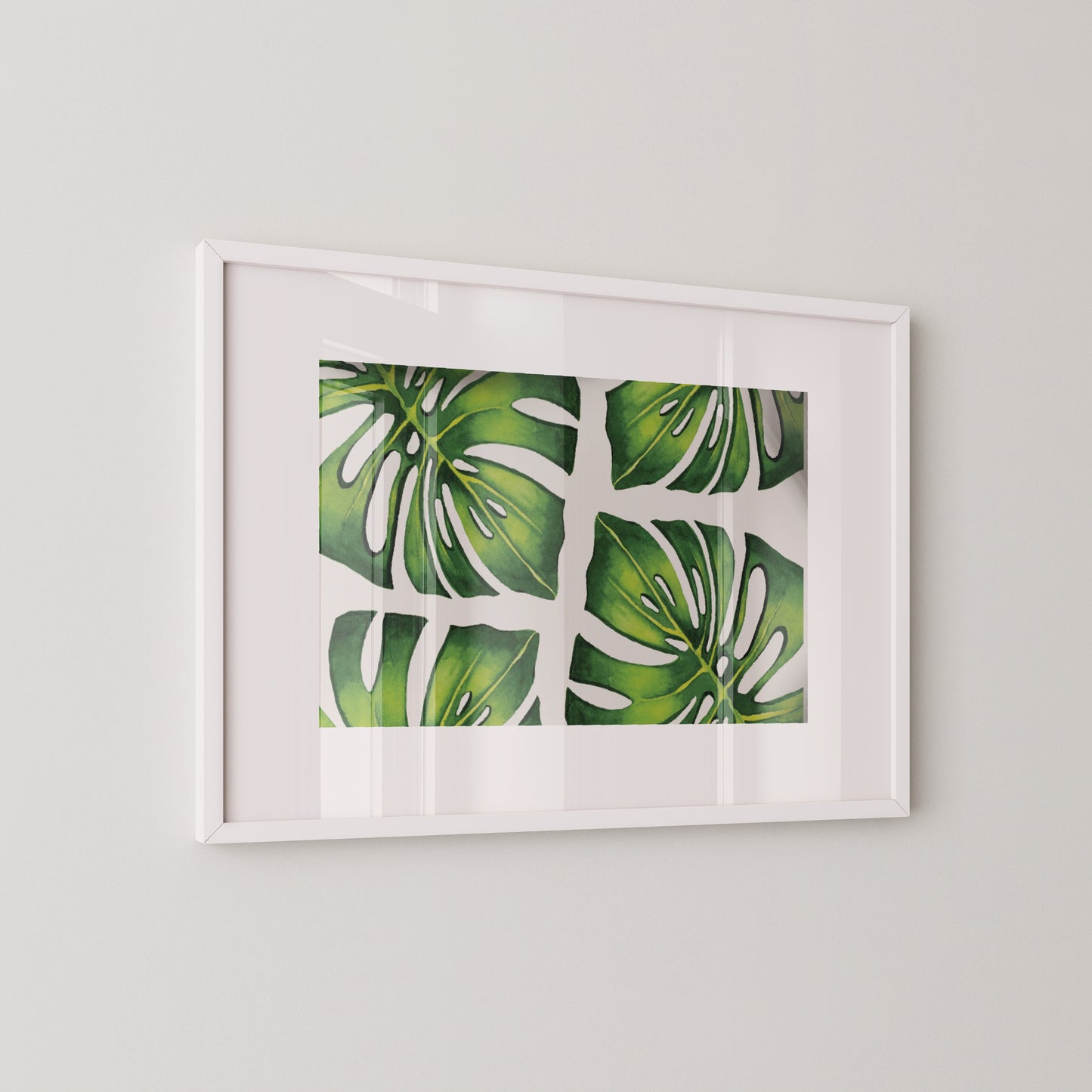 Monsteras Pattern Print