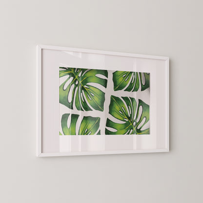 Monsteras Pattern Print