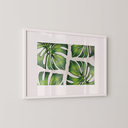 Monsteras Pattern Print
