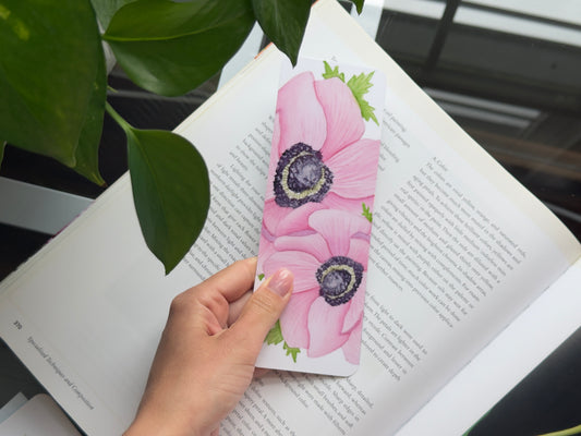 Pink Anemones Bookmark