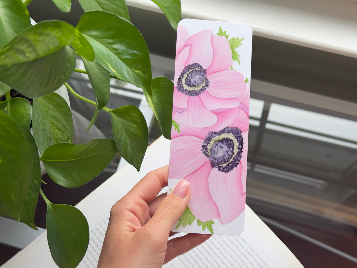 Pink Anemones Bookmark