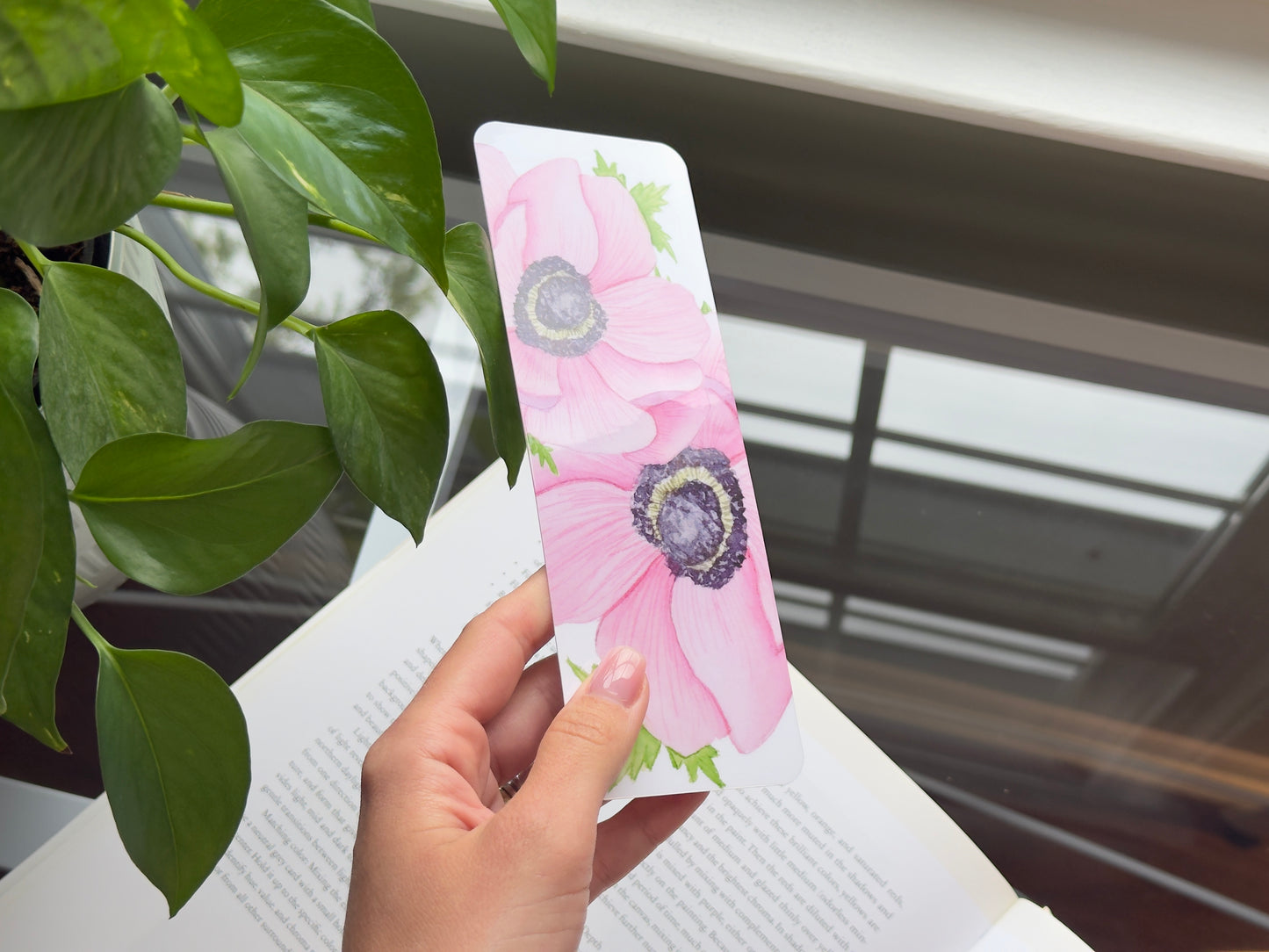 Pink Anemones Bookmark