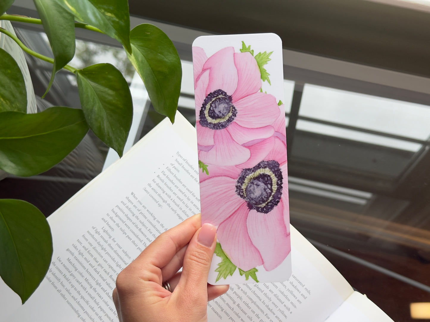 Pink Anemones Bookmark