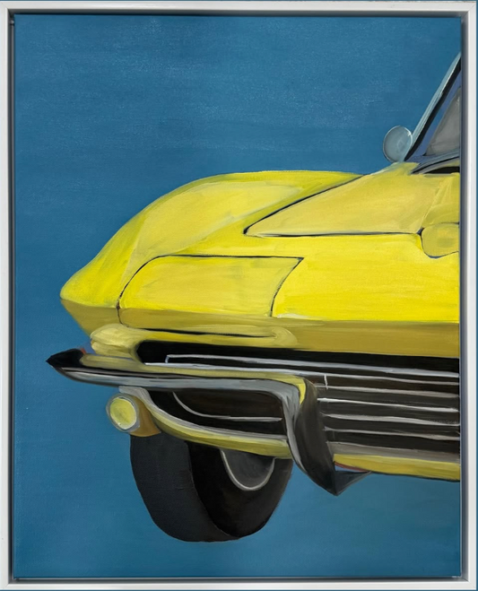 Vintage Yellow Corvette
