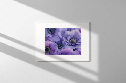 Purple Anemones Print