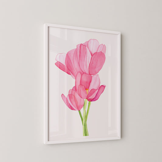 Pink Tulip Print