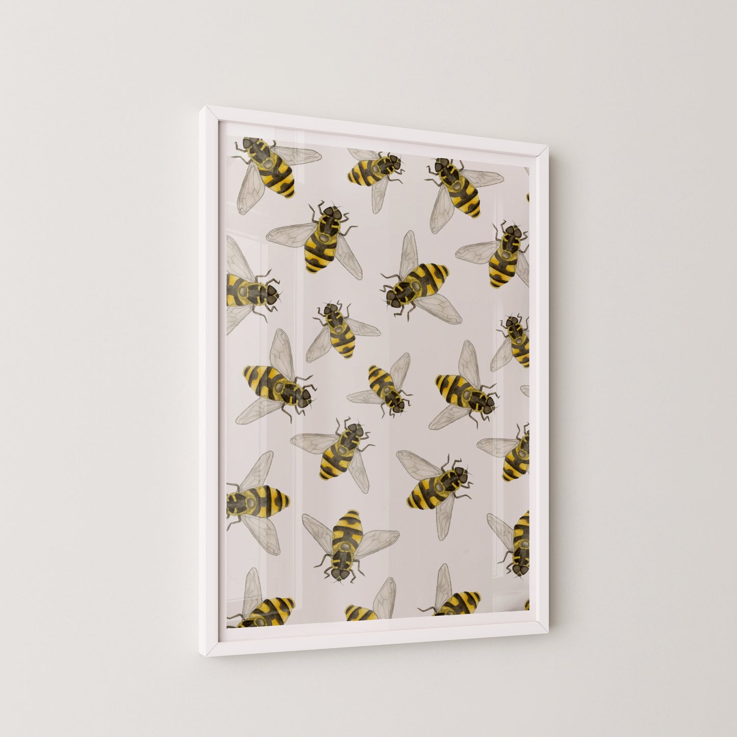 Bees Pattern Print