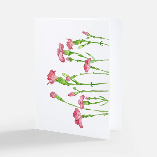 Pink Carnations Notecard