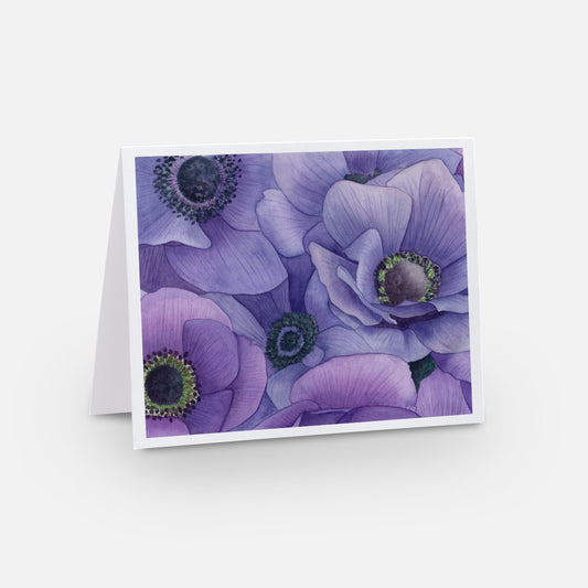 Purple Anemones Notecard