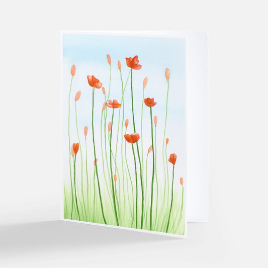 Poppy Field Notecard