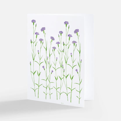 Purple Carnations Notecard