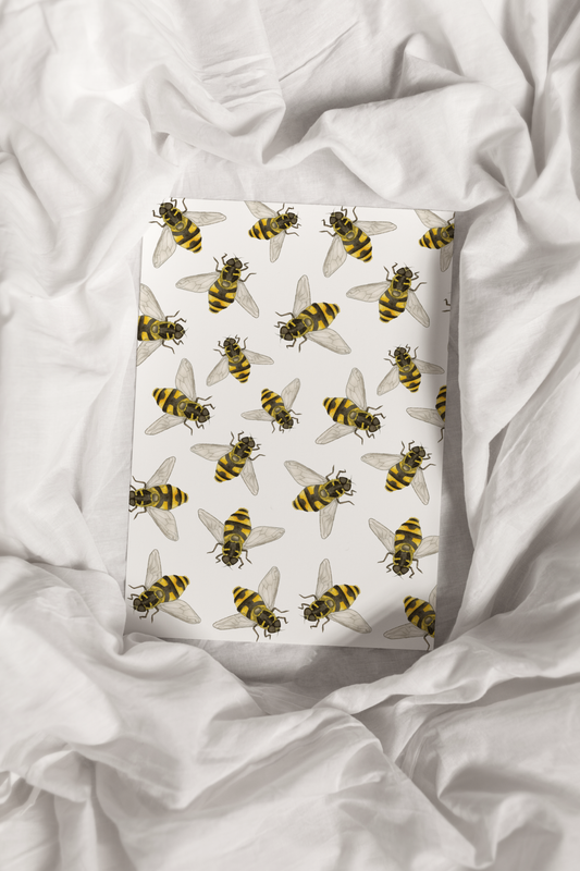 Bees Pattern Print