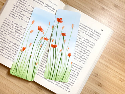 Orange Cosmos Flower Bookmark