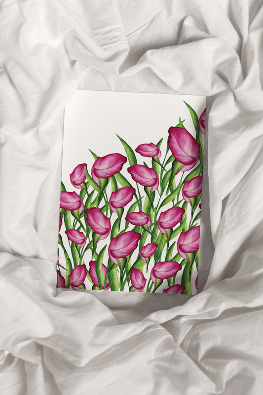 Pink Calla Lilly Field Print
