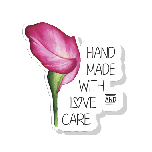Handmade With Love and Care Stickers