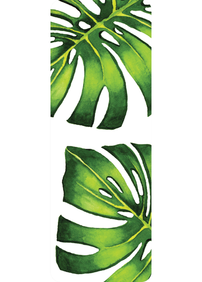 Green Monstera Botanical Watercolor Bookmark