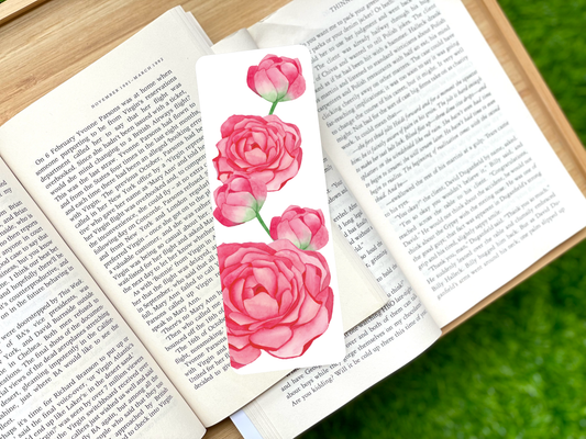 Pink Rose/Peony Bookmark